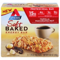 Atkins Vanilla Macadamia Nut Soft Baked Energy Protein Bar