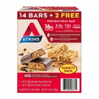 Atkins Chocolate Peanut Butter & Granola Meal Bars Variety Pack (16 Count)