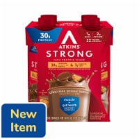 Atkins Strong Muscle + Gut Health Chocolate Peanut Butter High Protein Shake Perspective: Main