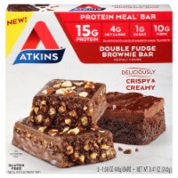 Atkins Keto Friendly Double Fudge Brownie Meal Bar