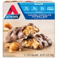 Atkins Caramel Chocolate Nut Roll Bars 5 Count