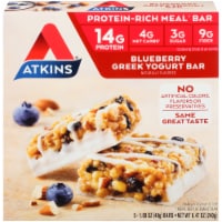 Atkins Protein-Rich Blueberry Greek Yogurt Meal Bars 5 Count