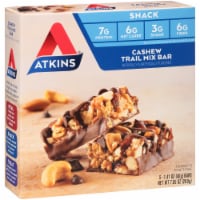 Atkins Cashew Trail Mix Snack Bars 5 Count Perspective: Main
