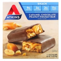 Atkins Caramel Chocolate Peanut Nougat Bars 5 Count