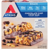 Atkins Chocolate Chip Crisp Snack Bars 5 Count