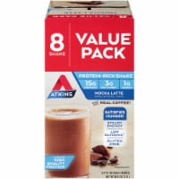 Atkins Ready to Drink Mocha Latte Protein Rich Shakes - 8 Count