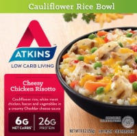 Atkins Cheesy Chicken Risotto Cauliflower Rice Bowl