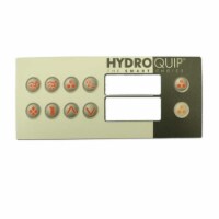 Hydro-Quip 80-0211-10 HT2, 10-Button Spaside Overlay for 34-0190-A