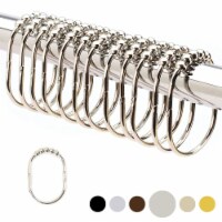 2 Lb Depot 12 Pc. Rustproof Stainless Steel Shower Curtain Rings Hooks (Polished Nickel)