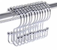 2 Lb Depot Chrome Polished Shower Curtain Rings Hooks - 18/8 Stainless Steel - Set of 12
