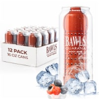 Guarana Root Beer: High Energy Caffeinated Drink, 16oz 12 Pack Cans