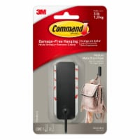 Command™ Medium Matte Black Hook Perspective: Main