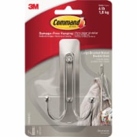 Command™ Large Brushed Nickel Double Hook