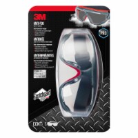 3M Scotchgard Anti-Fog Modern/Sleek Safety Goggles Clear Lens Gray/Red Frame 1 pc. - Total