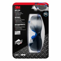 3M Scotchgard Anti-Fog Modern/Sleek Impact-Resistant Safety Glasses Gray Lens Black/Blue