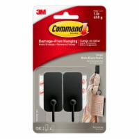 Command™ Small Decorative Hooks - Matte Black Perspective: Main