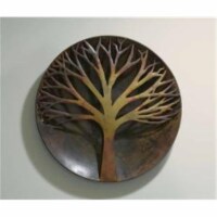 Ancient Graffiti ANCIENTAG83242 Raised Tree Flamed Wall Disc - 12 In.
