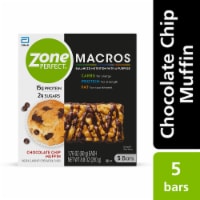 ZonePerfect® Macros Chocolate Chip Muffin Protein Bars Perspective: Main
