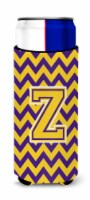 Carolines Treasures CJ1041-ZMUK Letter Z Chevron Purple and Gold Ultra Hugger f