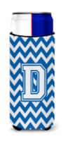Carolines Treasures CJ1045-DMUK Letter D Chevron Blue and White Ultra Hugger fo