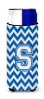 Carolines Treasures CJ1045-SMUK Letter S Chevron Blue and White Ultra Hugger fo