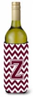 Carolines Treasures  CJ1051-ZLITERK Letter Z Chevron Maroon and White  Wine Bott