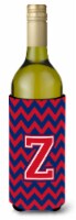 Carolines Treasures  CJ1054-ZLITERK Letter Z Chevron Yale Blue and Crimson Wine