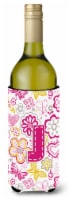Carolines Treasures  CJ2005-JLITERK Letter J Flowers and Butterflies Pink Wine B