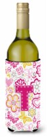 Carolines Treasures  CJ2005-TLITERK Letter T Flowers and Butterflies Pink Wine B