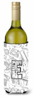 Carolines Treasures  CJ2007-ELITERK Letter E Musical Note Letters Wine Bottle Hu