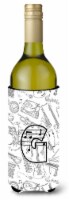 Carolines Treasures  CJ2007-GLITERK Letter G Musical Note Letters Wine Bottle Hu