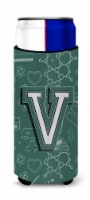 Carolines Treasures  CJ2010-VMUK Letter V Back to School Initial Ultra Hugger fo