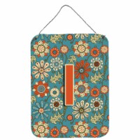 Carolines Treasures  CJ2012-IDS1216 Letter I Flowers Retro Blue Wall or Door Han