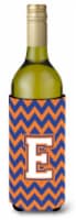 Carolines Treasures  CJ1060-ELITERK Letter E Chevron Blue and Orange #3 Wine Bot