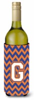 Carolines Treasures  CJ1060-GLITERK Letter G Chevron Blue and Orange #3 Wine Bot
