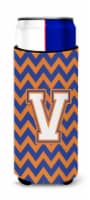 Letter V Chevron Blue and Orange #3 Ultra Hugger for slim cans