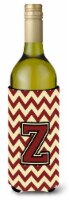 Carolines Treasures  CJ1061-ZLITERK Letter Z Chevron Maroon and Gold Wine Bottle