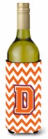 Carolines Treasures  CJ1062-DLITERK Letter D Chevron Orange and Regalia Wine Bot