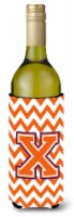 Carolines Treasures  CJ1062-XLITERK Letter X Chevron Orange and Regalia Wine Bot