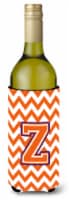Carolines Treasures  CJ1062-ZLITERK Letter Z Chevron Orange and Regalia Wine Bot