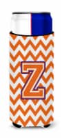 Letter Z Chevron Orange and Regalia Ultra Hugger for slim cans