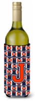 Carolines Treasures  CJ1066-JLITERK Letter J Football Orange, Blue and white Win