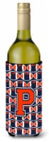 Carolines Treasures  CJ1066-PLITERK Letter P Football Orange, Blue and white Win