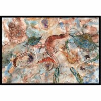 Crabs, Shrimp and Oysters on the loose Indoor or Outdoor Mat 18x27