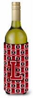 Carolines Treasures  CJ1073-LLITERK Letter L Football Red, Black and White Wine