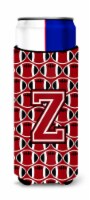 Letter Z Football Red, Black and White Ultra Hugger for slim cans