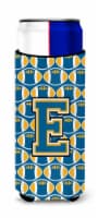 Carolines Treasures CJ1077-EMUK Letter E Football Blue and Gold Ultra Hugger fo