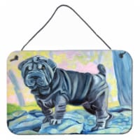 Carolines Treasures 7333DS812 Blue Shar Pei Wall or Door Hanging Prints