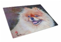 Carolines Treasures MH1056LCB Pomeranian Head Glass Cutting Board Large