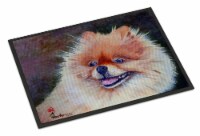 Carolines Treasures MH1056MAT Pomeranian Head Doormat 18x27